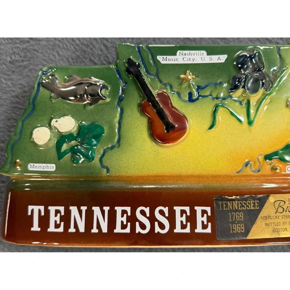 Vintage 1969 Tennessee Bicentennial Whiskey Decanter Queen Ann B. China Empty